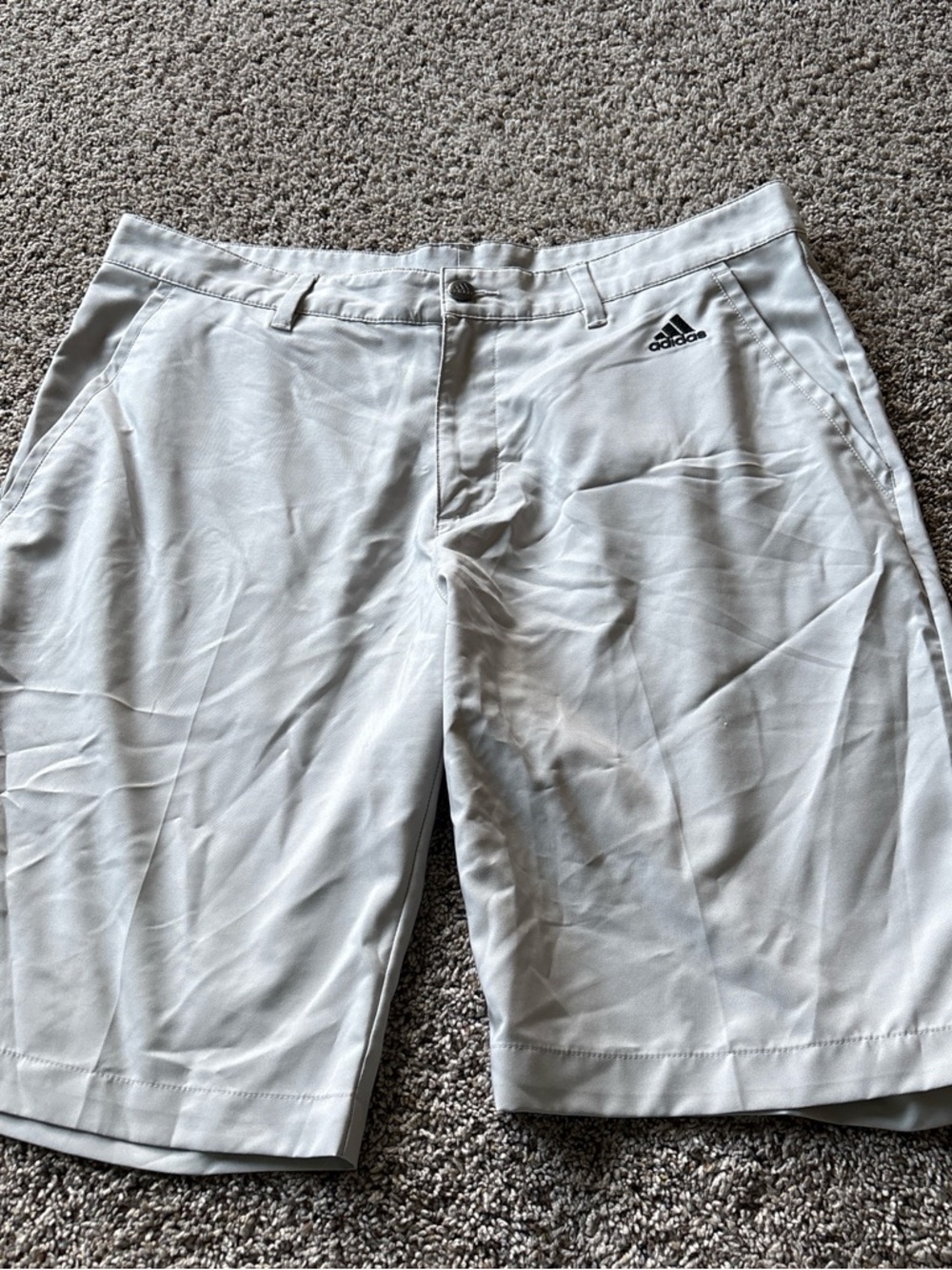 adidas Men’s light grey Performance Athletic Shorts